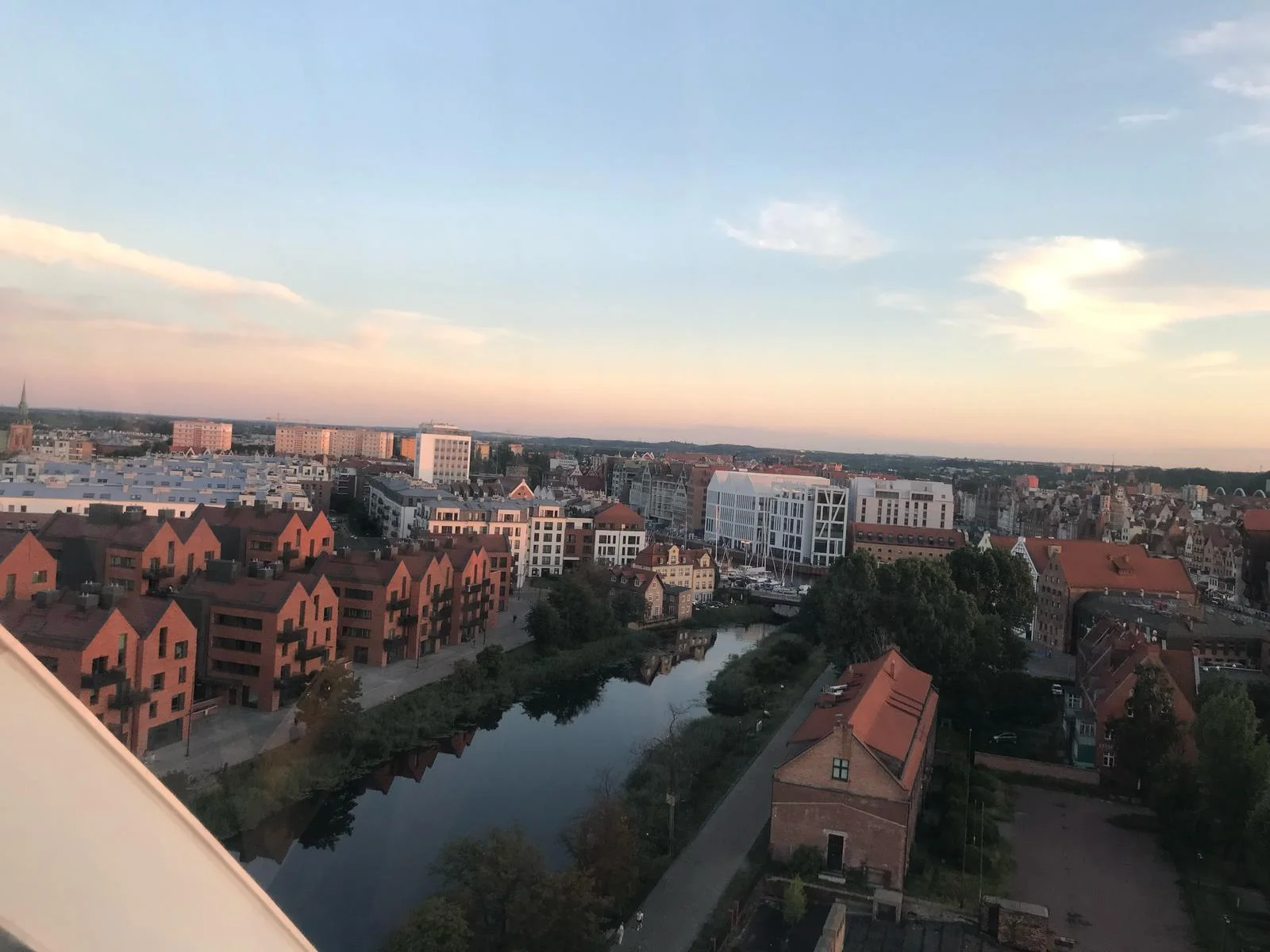 Pohled na město Gdaňsk z ruského kola